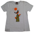 Camiseta Ombro A Ombro Branca Feminina Com Estampa