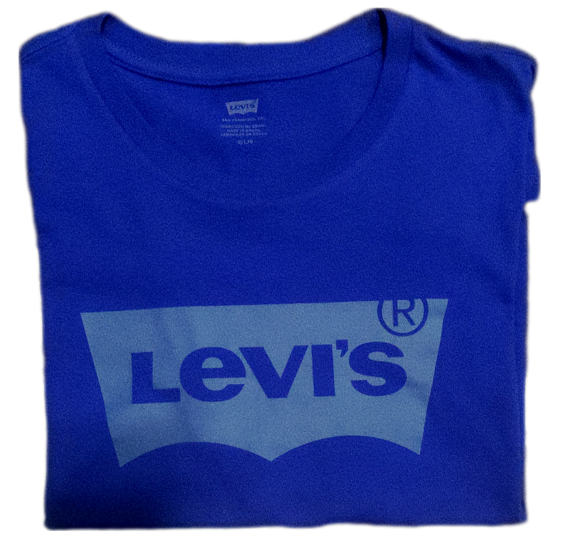 Camiseta Levi's® Azul Claro Masculina Manga Curta Gola Redonda