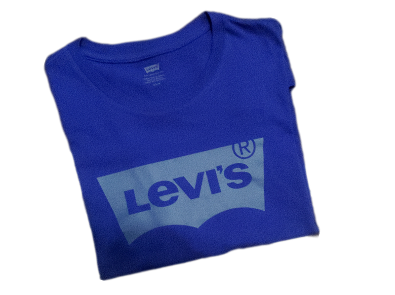 Camiseta Levi's® Azul Claro Masculina Manga Curta Gola Redonda