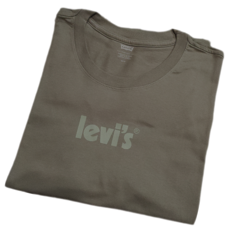 Camiseta Levi's® Transparente Cinza Claro Esverdeado Masculina