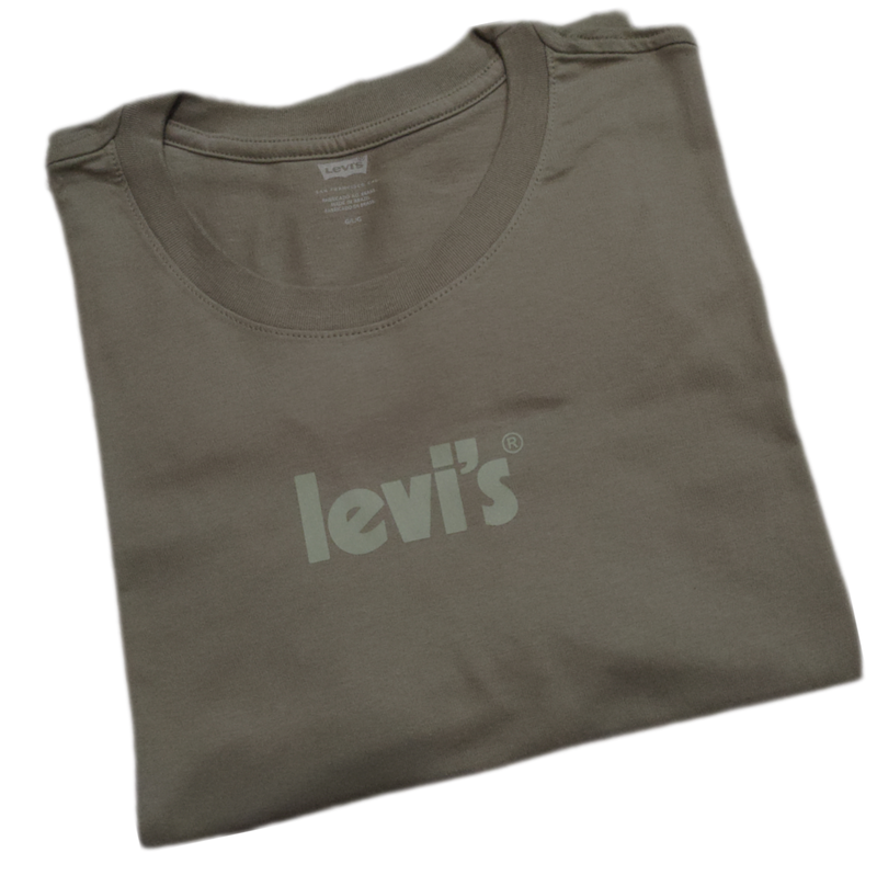 Camiseta Levi's® Transparente Cinza Claro Esverdeado Masculina