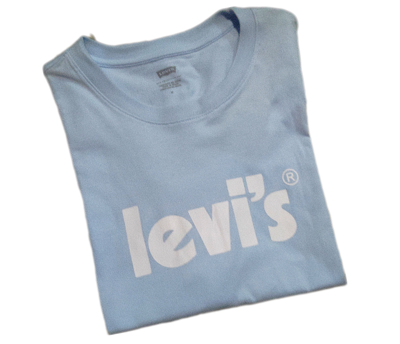 Camiseta Levi's® Transparente Grande Ciano Masculina