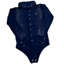 Body Bill Way Azul Escuro Com Pedras