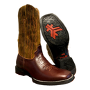 Bota Goyazes Cano Curto Marrom Escuro Detalhada Masculina