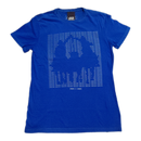 Camiseta Ombro A Ombro Azul Com Estampa Desenhada masculina