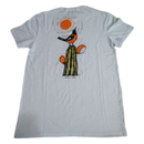 Camiseta Ombro A Ombro Branca Masculina Com Estampa Nas Costas