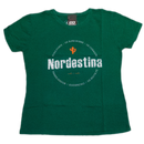 Camiseta Ombro A Ombro Verde Feminina Com Estampa