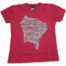 Camiseta Ombro A Ombro Rosa Feminina Com Estampa