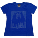 Camiseta Ombro A Ombro Azul Feminina Com Estampa