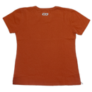 Camiseta Ombro A Ombro Laranja Feminina Com Estampa