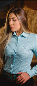 Camisa Halter Azul