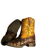 bota cano curto goyazes couro pirarucu feminina