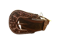 Cinto feminino marrom desenhado