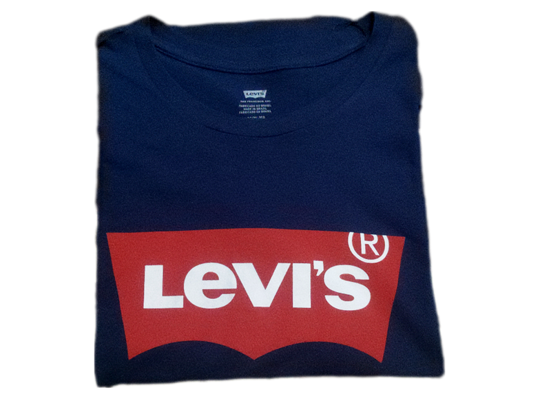 Camiseta Levi's® Azul Escuro Masculina Manga Curta Gola Redonda