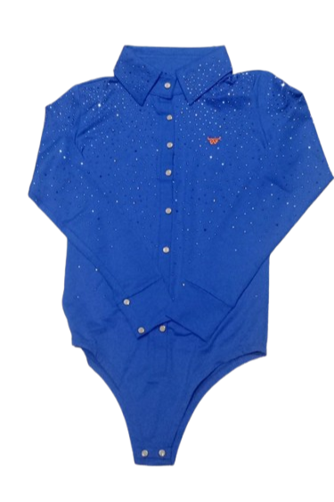 Body bill way azul com pedras