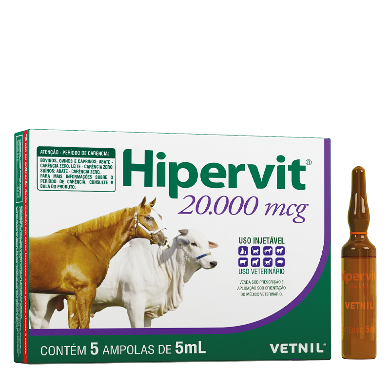 Hipervit® 20.000 mcg Vitamina B12 injetável em alta concentração