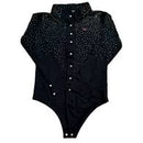 Body Bill Way Preto com Pedras